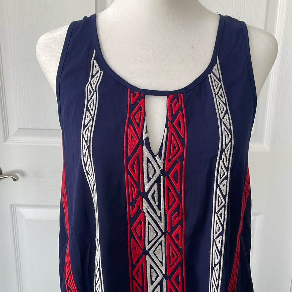 Le Sample Patterned Sleeveless Top Size M - image 4